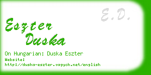 eszter duska business card